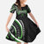 Traditional Art Hawaiian Kakau Tattoos Family Matching Summer Maxi Dress and Hawaiian Shirt Green Color - Polynesian Pride