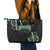 Traditional Art Hawaiian Kakau Tattoos Leather Tote Bag Green Color - Polynesian Pride