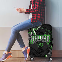 Traditional Art Hawaiian Kakau Tattoos Luggage Cover Green Color - Polynesian Pride