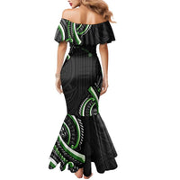 Traditional Art Hawaiian Kakau Tattoos Mermaid Dress Green Color - Polynesian Pride