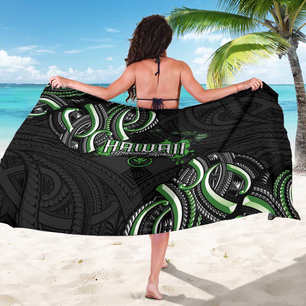 Traditional Art Hawaiian Kakau Tattoos Sarong Green Color - Polynesian Pride