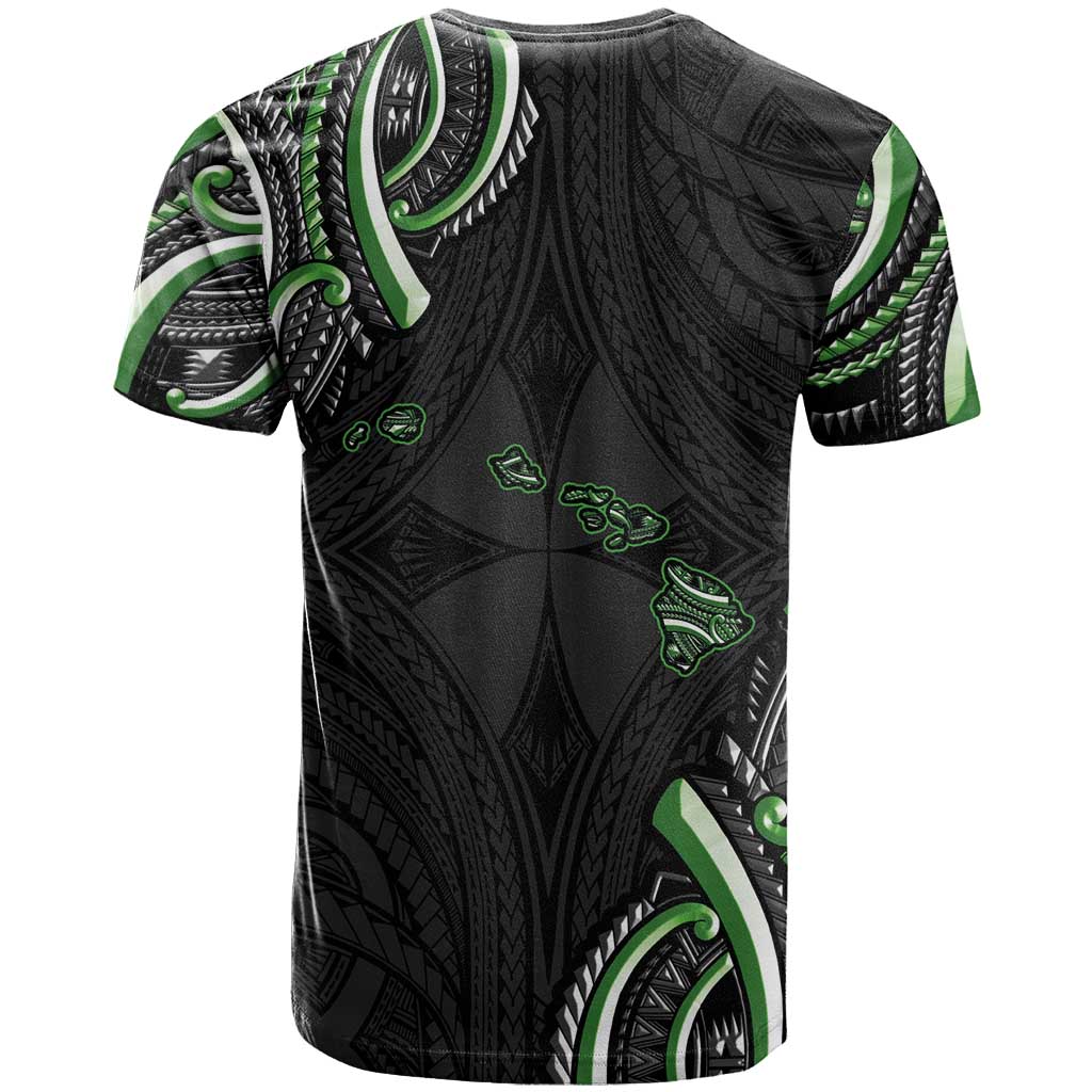 Traditional Art Hawaiian Kakau Tattoos T Shirt Green Color - Polynesian Pride