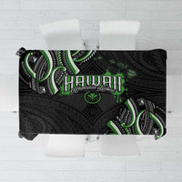Traditional Art Hawaiian Kakau Tattoos Tablecloth Green Color - Polynesian Pride