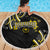 Traditional Art Hawaiian Kakau Tattoos Beach Blanket Yellow Color - Polynesian Pride