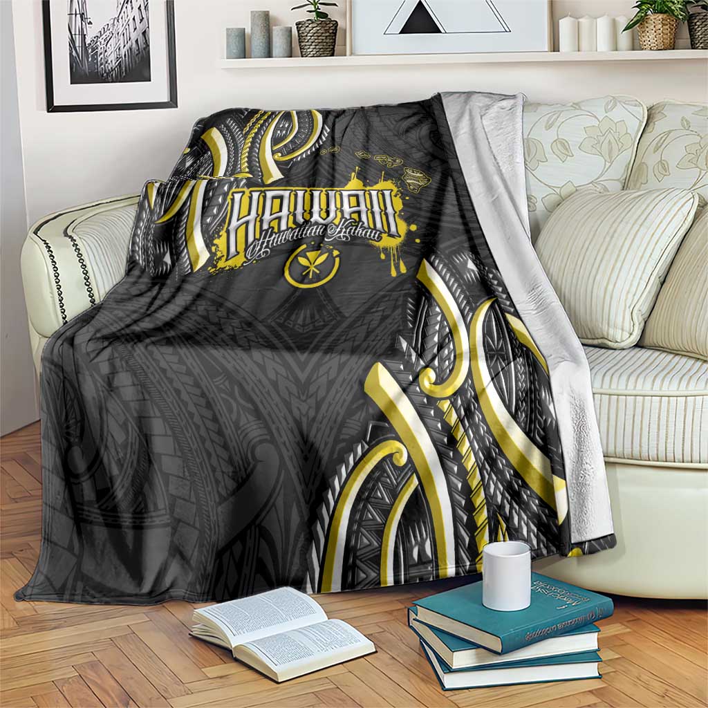 Traditional Art Hawaiian Kakau Tattoos Blanket Yellow Color LT03 Yellow - Polynesian Pride