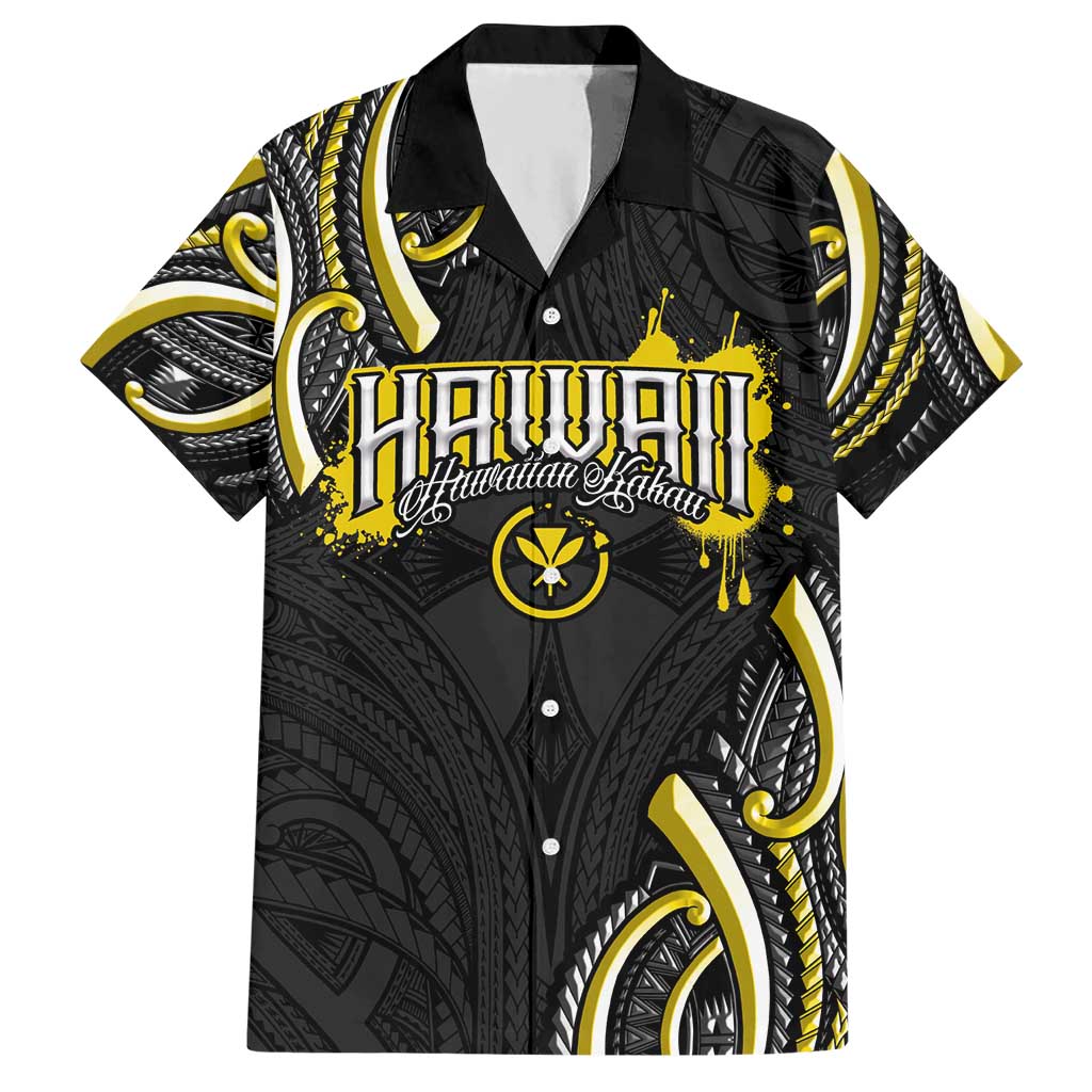 Traditional Art Hawaiian Kakau Tattoos Hawaiian Shirt Yellow Color - Polynesian Pride