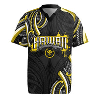 Traditional Art Hawaiian Kakau Tattoos Rugby Jersey Yellow Color - Polynesian Pride