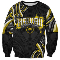 Traditional Art Hawaiian Kakau Tattoos Sweatshirt Yellow Color - Polynesian Pride