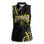 Traditional Art Hawaiian Kakau Tattoos Women Sleeveless Polo Shirt Yellow Color - Polynesian Pride