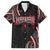 Traditional Art Hawaiian Kakau Tattoos Family Matching Off Shoulder Short Dress and Hawaiian Shirt Red Color - Polynesian Pride
