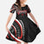 Traditional Art Hawaiian Kakau Tattoos Family Matching Summer Maxi Dress and Hawaiian Shirt Red Color - Polynesian Pride