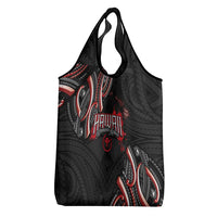 Traditional Art Hawaiian Kakau Tattoos Grocery Bag Red Color - Polynesian Pride