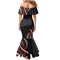 Traditional Art Hawaiian Kakau Tattoos Mermaid Dress Red Color - Polynesian Pride