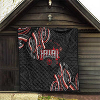 Traditional Art Hawaiian Kakau Tattoos Quilt Red Color - Polynesian Pride