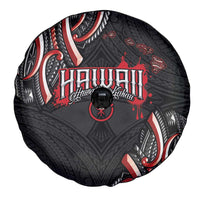 Traditional Art Hawaiian Kakau Tattoos Spare Tire Cover Red Color - Polynesian Pride