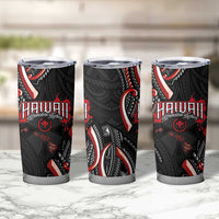 Traditional Art Hawaiian Kakau Tattoos Tumbler Cup Red Color - Polynesian Pride
