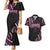 Traditional Art Hawaiian Kakau Tattoos Couples Matching Mermaid Dress and Hawaiian Shirt Pink Color - Polynesian Pride