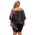 Traditional Art Hawaiian Kakau Tattoos Family Matching Off Shoulder Short Dress and Hawaiian Shirt Pink Color - Polynesian Pride