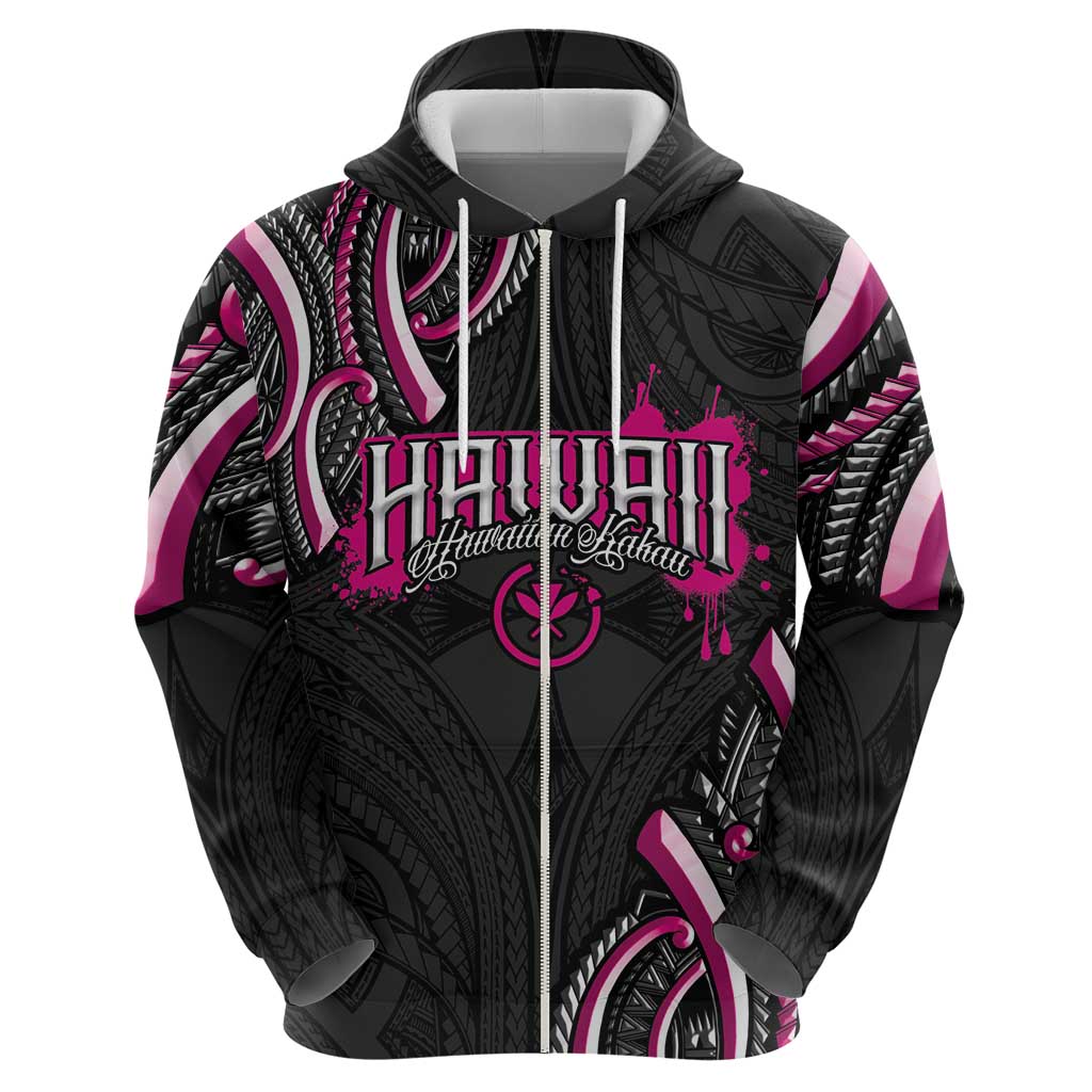 Traditional Art Hawaiian Kakau Tattoos Hoodie Pink Color - Polynesian Pride