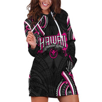 Traditional Art Hawaiian Kakau Tattoos Hoodie Dress Pink Color - Polynesian Pride