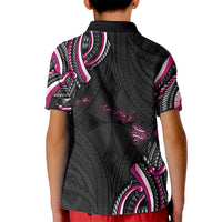 Traditional Art Hawaiian Kakau Tattoos Kid Polo Shirt Pink Color - Polynesian Pride