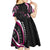 Traditional Art Hawaiian Kakau Tattoos Kid Short Sleeve Dress Pink Color - Polynesian Pride