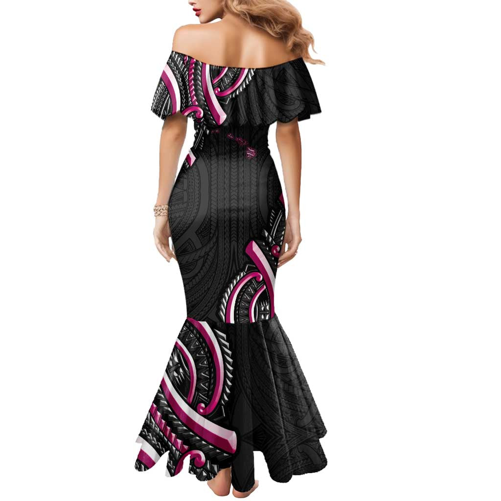 Traditional Art Hawaiian Kakau Tattoos Mermaid Dress Pink Color - Polynesian Pride