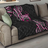 Traditional Art Hawaiian Kakau Tattoos Quilt Pink Color - Polynesian Pride