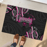 Traditional Art Hawaiian Kakau Tattoos Rubber Doormat Pink Color - Polynesian Pride