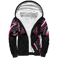 Traditional Art Hawaiian Kakau Tattoos Sherpa Hoodie Pink Color - Polynesian Pride