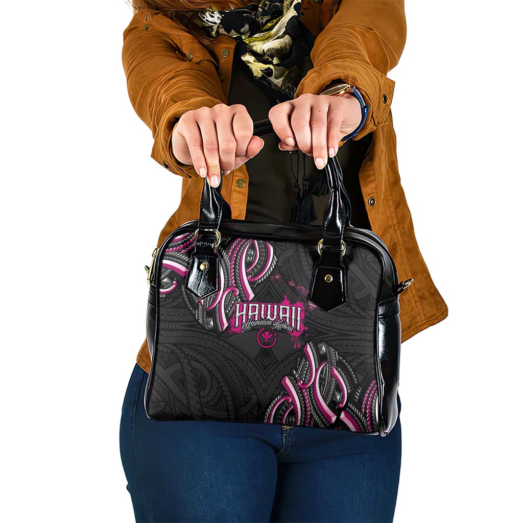 Traditional Art Hawaiian Kakau Tattoos Shoulder Handbag Pink Color LT03 One Size Pink - Polynesian Pride