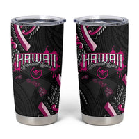 Traditional Art Hawaiian Kakau Tattoos Tumbler Cup Pink Color - Polynesian Pride