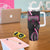 Traditional Art Hawaiian Kakau Tattoos Tumbler With Handle Pink Color - Polynesian Pride