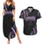 Traditional Art Hawaiian Kakau Tattoos Couples Matching Summer Maxi Dress and Hawaiian Shirt Purple Color - Polynesian Pride
