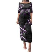 Traditional Art Hawaiian Kakau Tattoos Family Matching Puletasi and Hawaiian Shirt Purple Color - Polynesian Pride