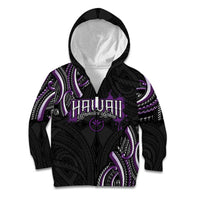 Traditional Art Hawaiian Kakau Tattoos Kid Hoodie Purple Color - Polynesian Pride