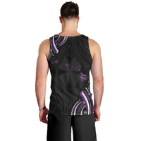 Traditional Art Hawaiian Kakau Tattoos Men Tank Top Purple Color - Polynesian Pride