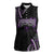 Traditional Art Hawaiian Kakau Tattoos Women Sleeveless Polo Shirt Purple Color - Polynesian Pride