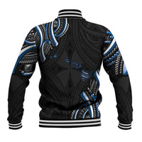 Traditional Art Hawaiian Kakau Tattoos Baseball Jacket Blue Color - Polynesian Pride
