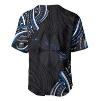 Traditional Art Hawaiian Kakau Tattoos Baseball Jersey Blue Color - Polynesian Pride