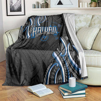 Traditional Art Hawaiian Kakau Tattoos Blanket Blue Color - Polynesian Pride