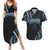Traditional Art Hawaiian Kakau Tattoos Couples Matching Summer Maxi Dress and Hawaiian Shirt Blue Color - Polynesian Pride