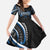 Traditional Art Hawaiian Kakau Tattoos Family Matching Summer Maxi Dress and Hawaiian Shirt Blue Color - Polynesian Pride