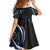 Traditional Art Hawaiian Kakau Tattoos Family Matching Summer Maxi Dress and Hawaiian Shirt Blue Color - Polynesian Pride