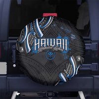Traditional Art Hawaiian Kakau Tattoos Spare Tire Cover Blue Color - Polynesian Pride