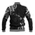 Traditional Art Hawaiian Kakau Tattoos Baseball Jacket White - Polynesian Pride