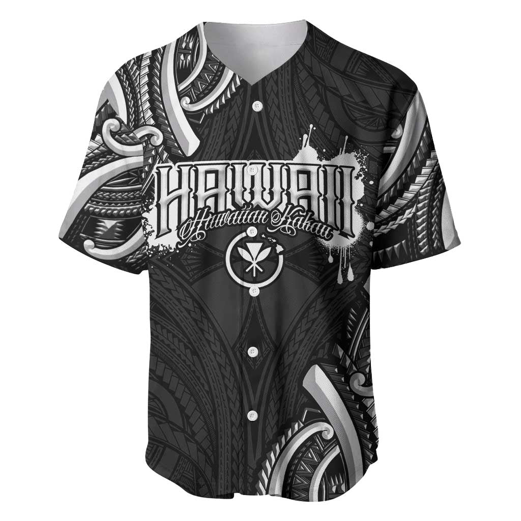 Traditional Art Hawaiian Kakau Tattoos Baseball Jersey White - Polynesian Pride
