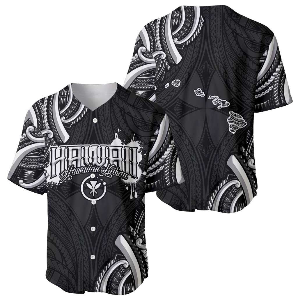Traditional Art Hawaiian Kakau Tattoos Baseball Jersey White - Polynesian Pride