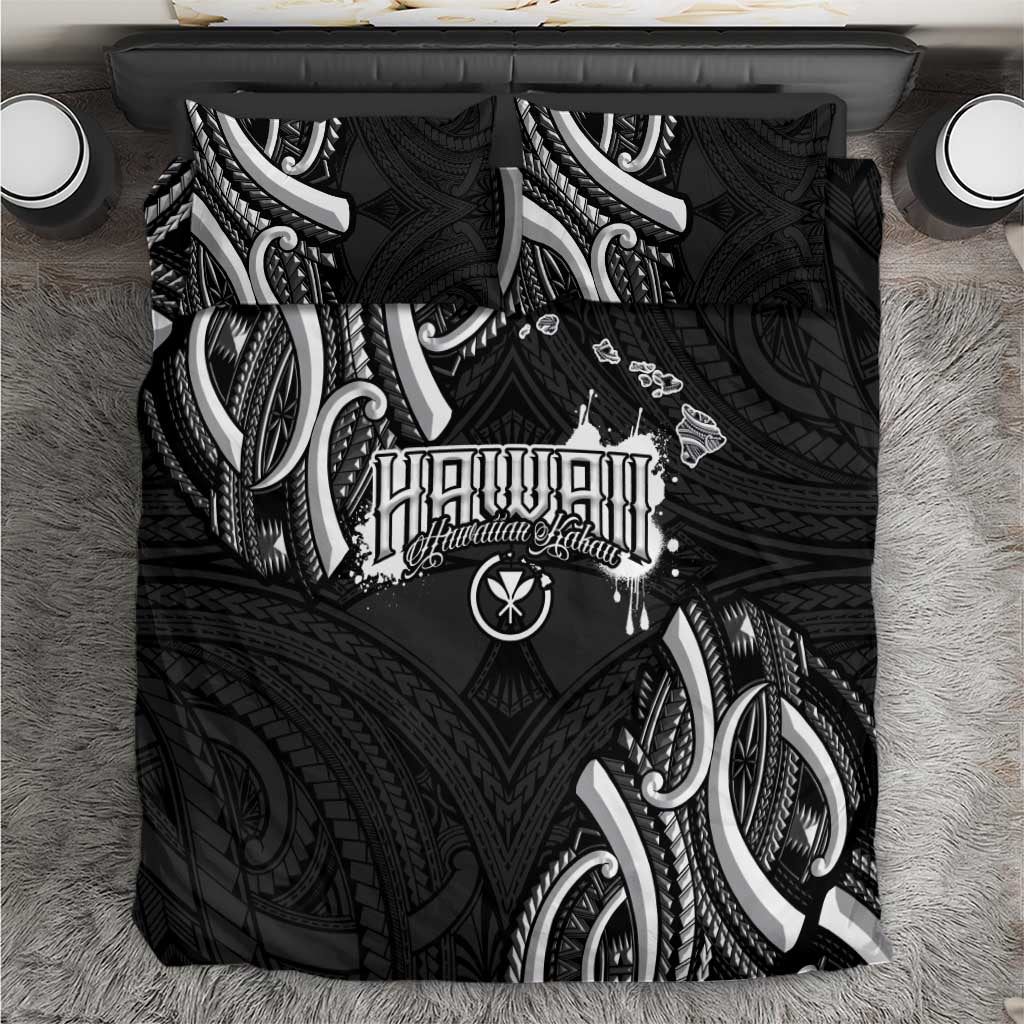 Traditional Art Hawaiian Kakau Tattoos Bedding Set White - Polynesian Pride