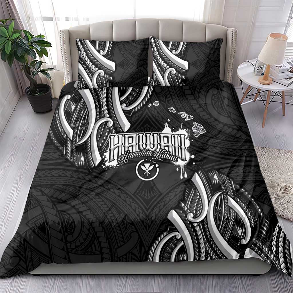 Traditional Art Hawaiian Kakau Tattoos Bedding Set White - Polynesian Pride